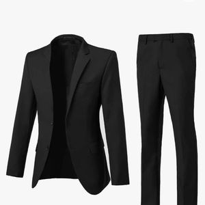 Wehilion Suits Men's Straight Fit 2 Piece Suit, the one i has white line pocket